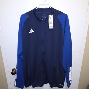 Adidas Men’s Navy and Royal Blue Full-Zip Track Jacket Sz 2XL 2X NWT
